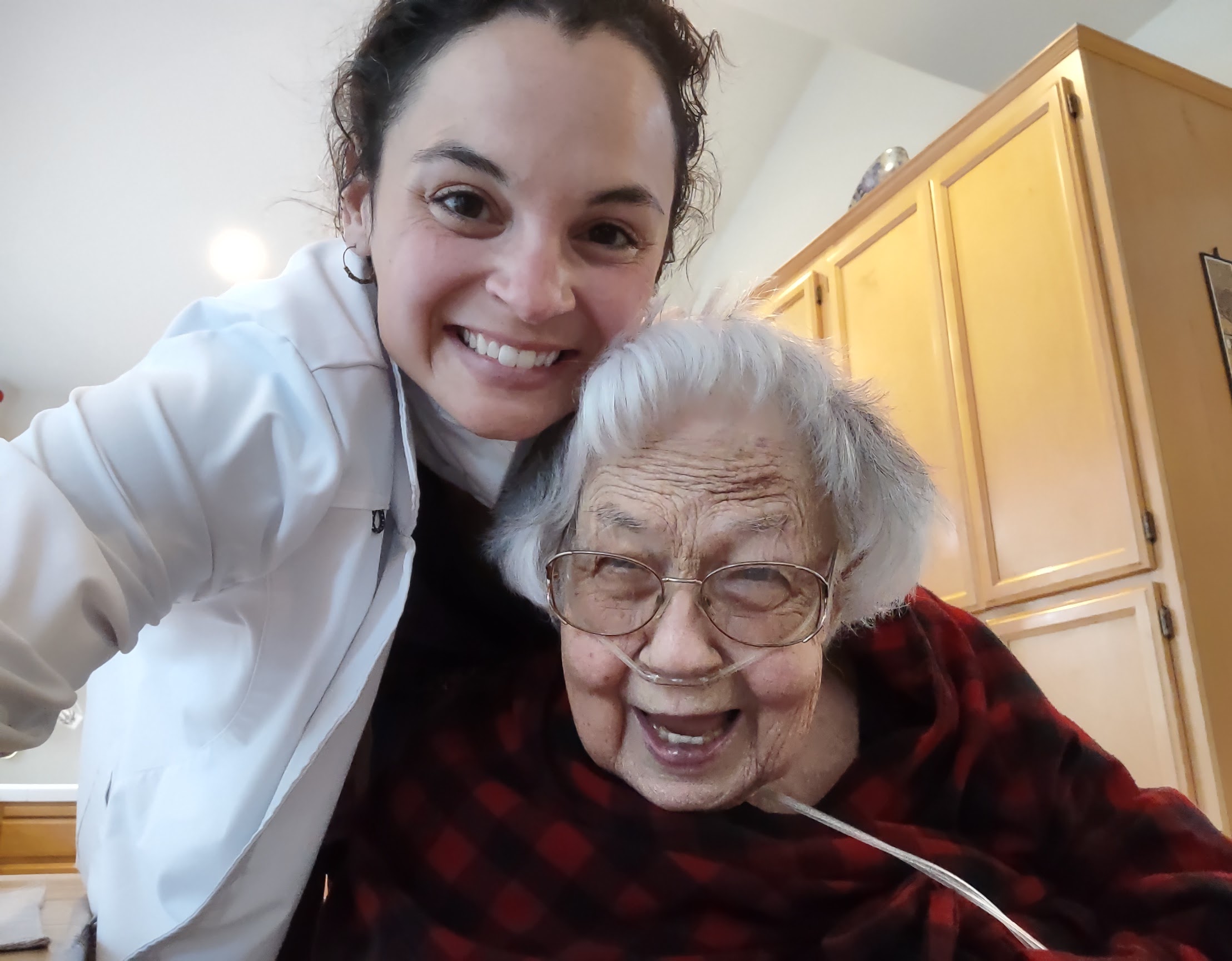 Bond between nurse and older adult  female